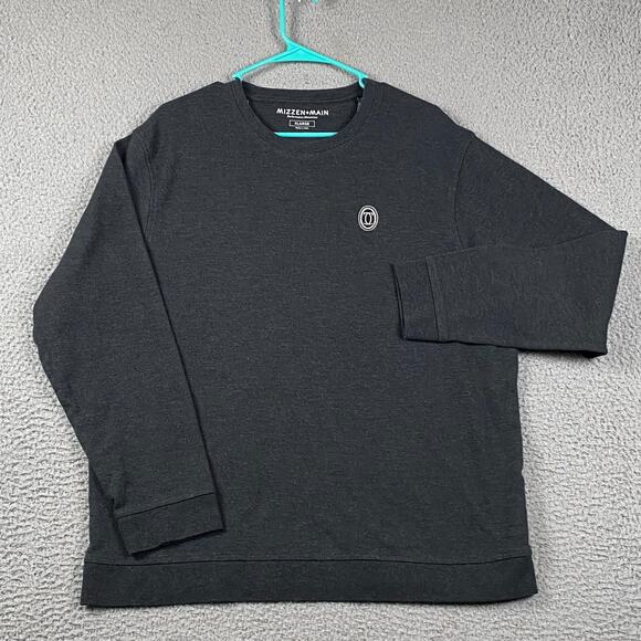 Mizzen & Main Performance Menwears Long Sleeve Tee Shirt Men's XL Dark Gray - Picture 1 of 8